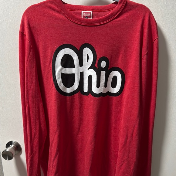 Ohio State Script Ohio HOMAGE Red Ohio Shirts - Picture 4 of 7